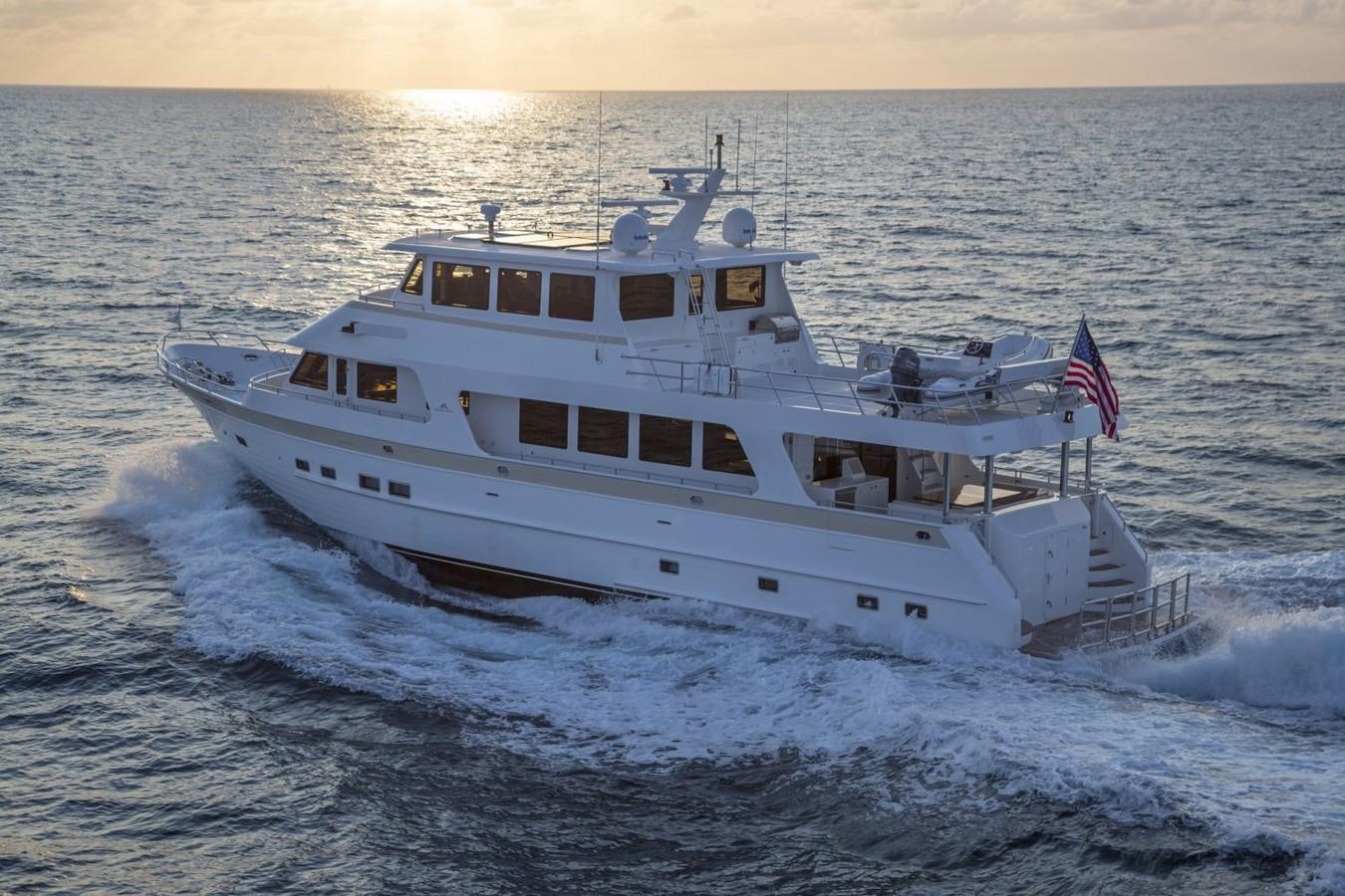 a large white ship in the water aboard 860 DBMY Yacht for Sale