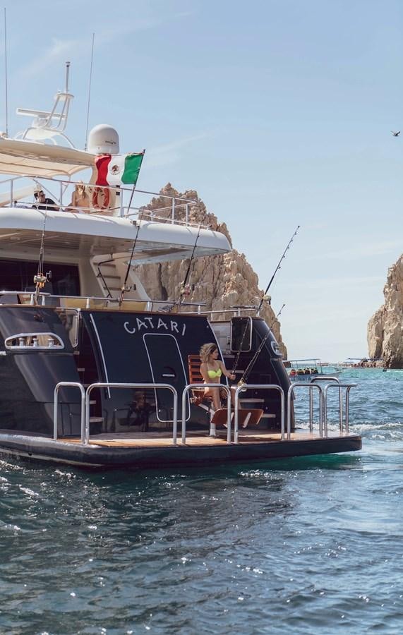 a boat with people on it aboard CATARI Yacht for Sale