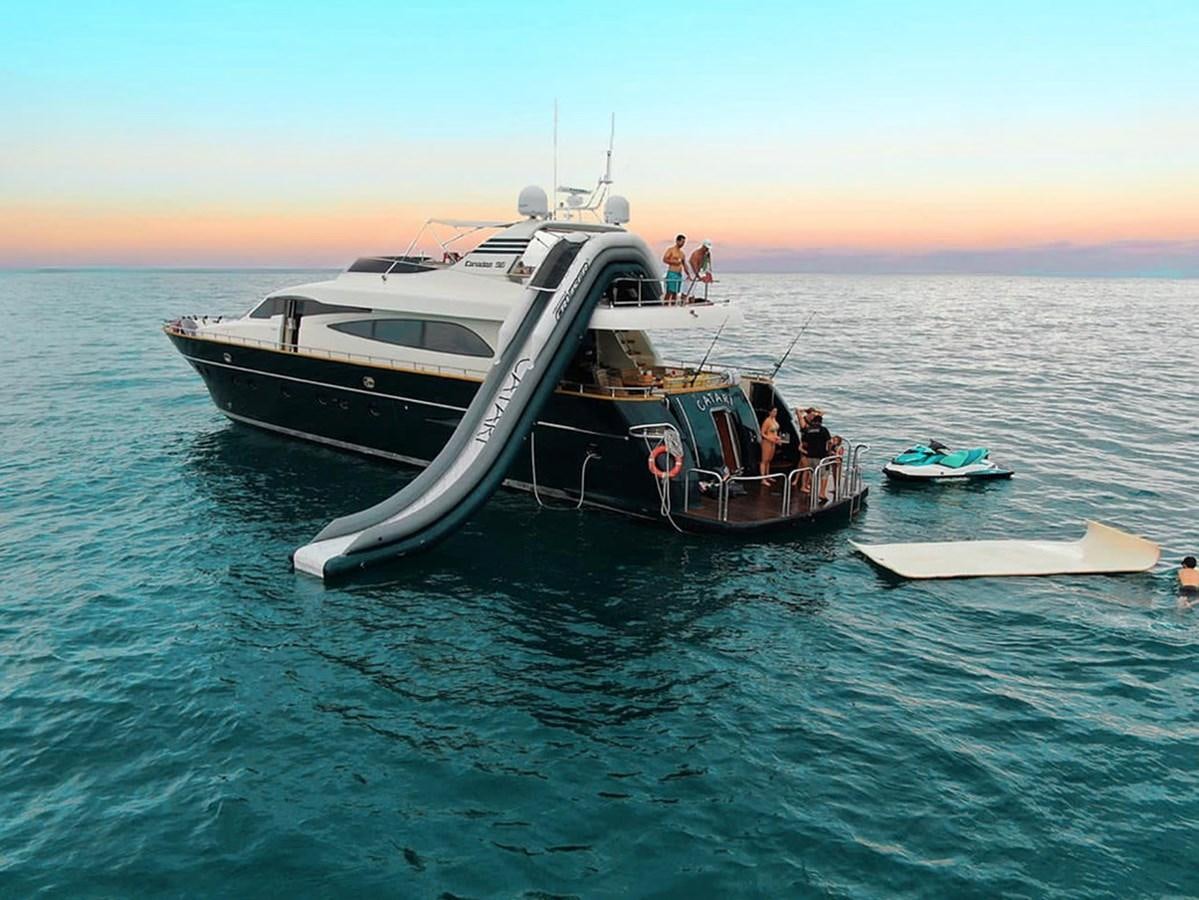 a boat in the water aboard CATARI Yacht for Sale