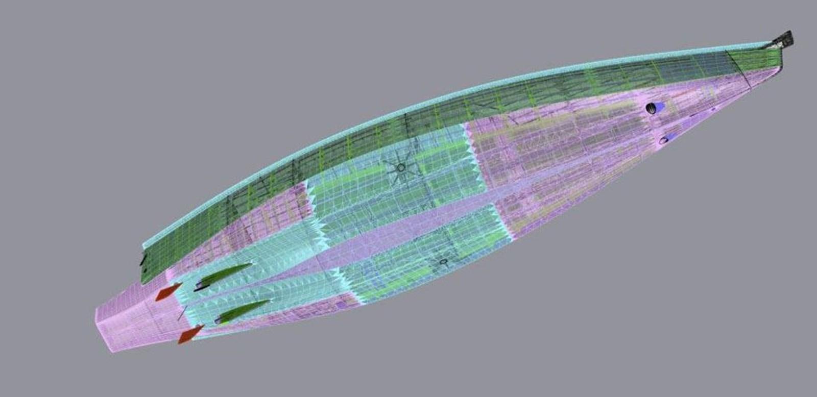 a colorful rectangular object aboard IRON LADY II Yacht for Sale