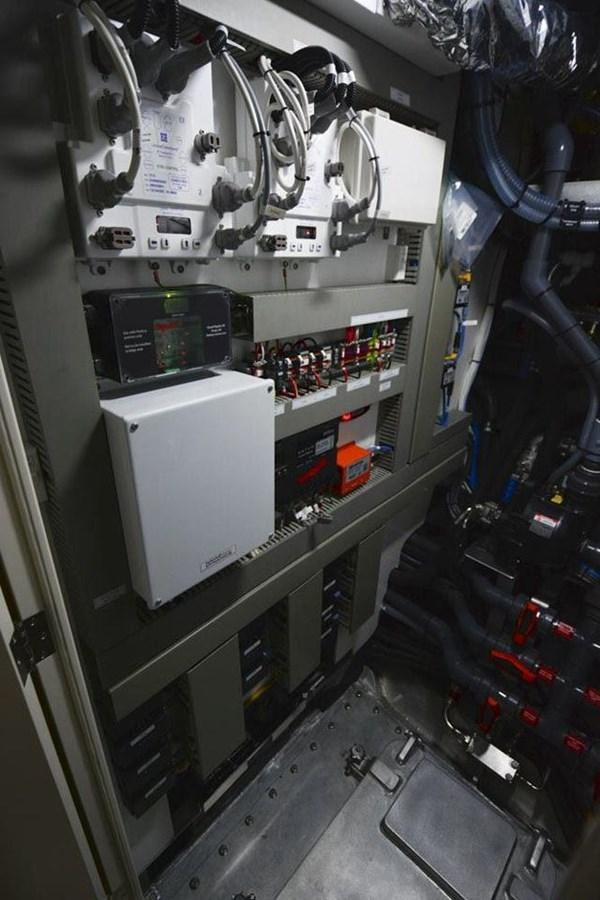 a machine with wires and electronics aboard IRON LADY II Yacht for Sale