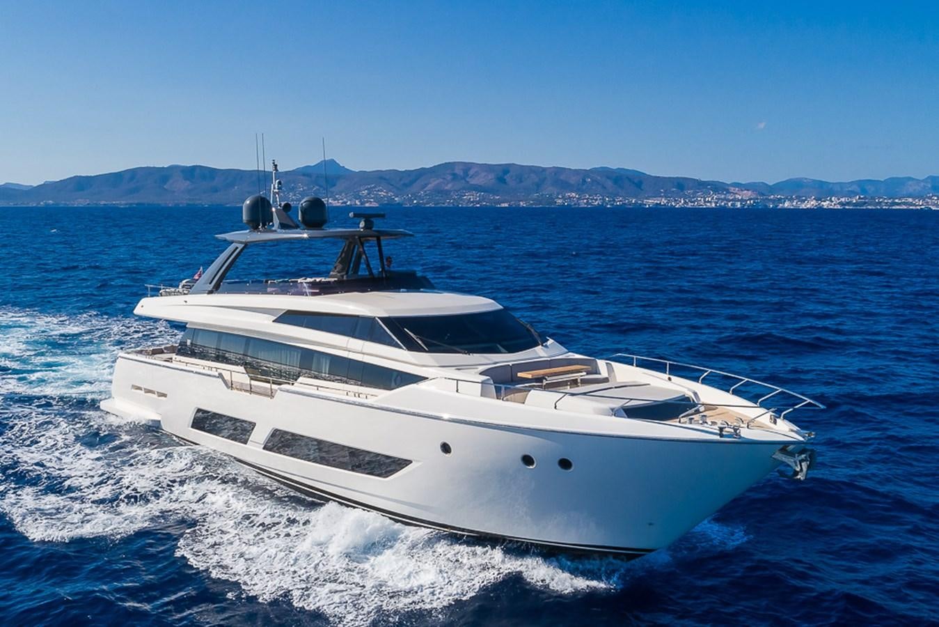 a white yacht on the water aboard ANASSA A Yacht for Sale