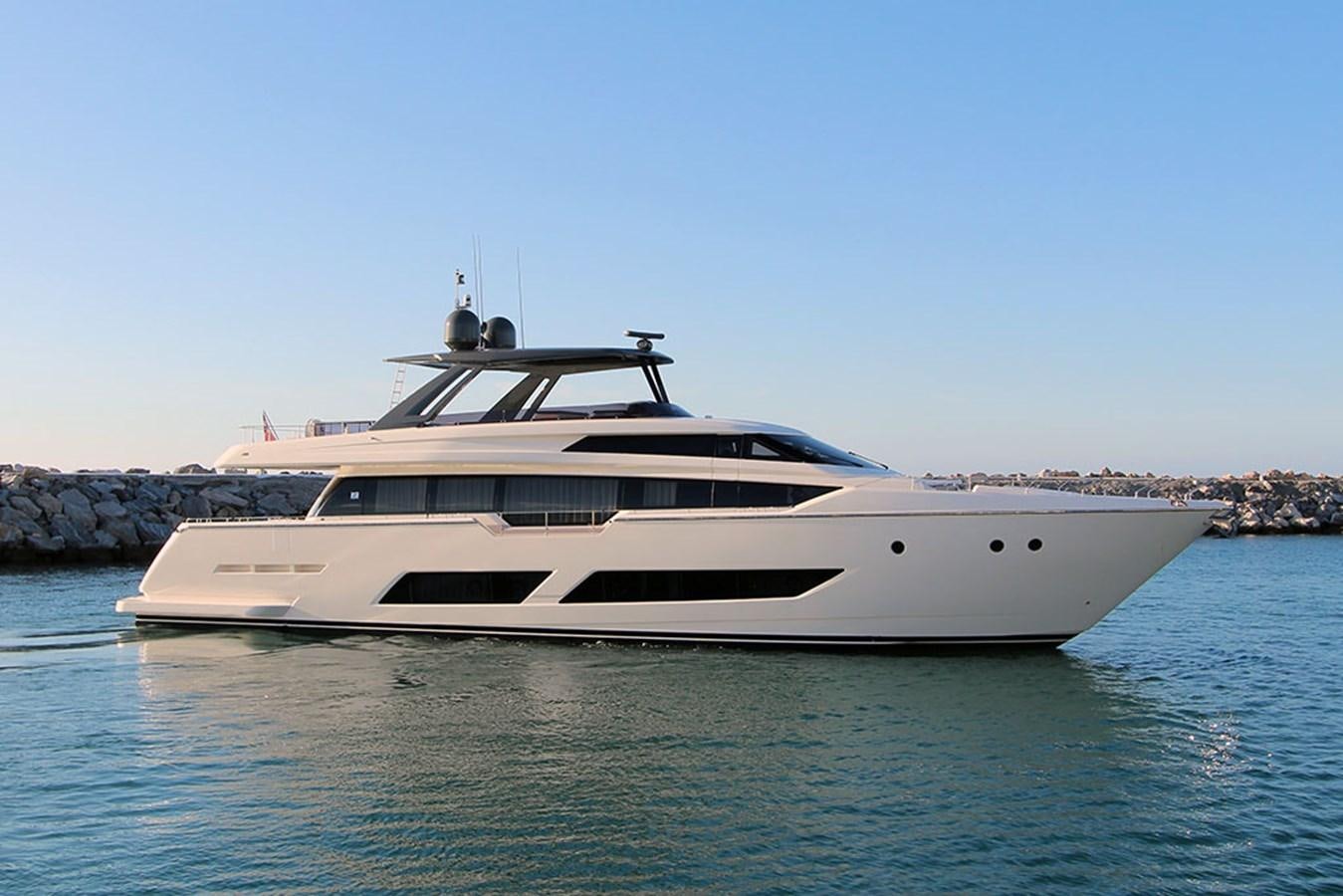 a white yacht on the water aboard ANASSA A Yacht for Sale