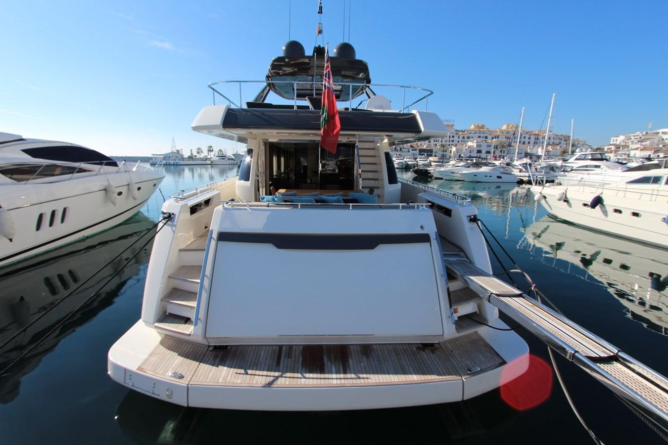 a boat in a harbor aboard ANASSA A Yacht for Sale