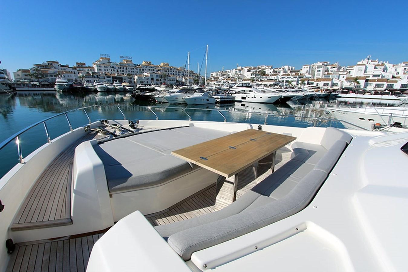 a boat in a harbor aboard ANASSA A Yacht for Sale