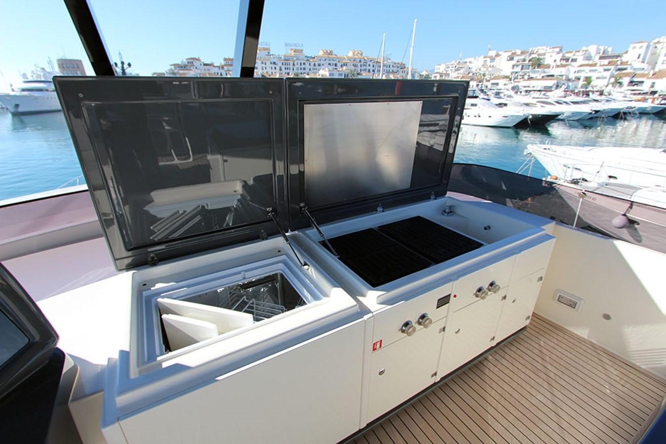a boat with a screen on the front aboard ANASSA A Yacht for Sale