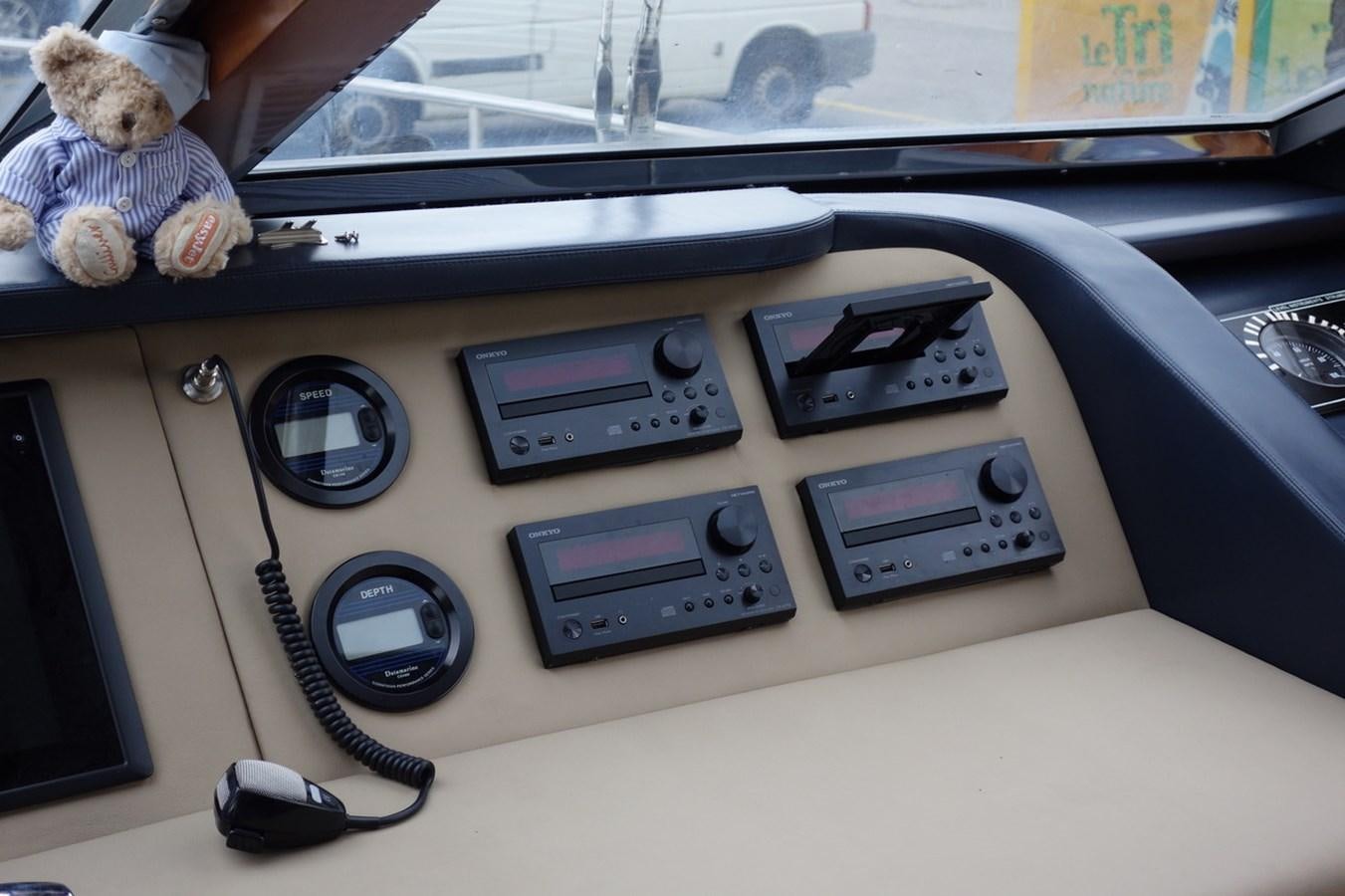a black box with a camera and a stuffed animal on it aboard BARON B Yacht for Sale
