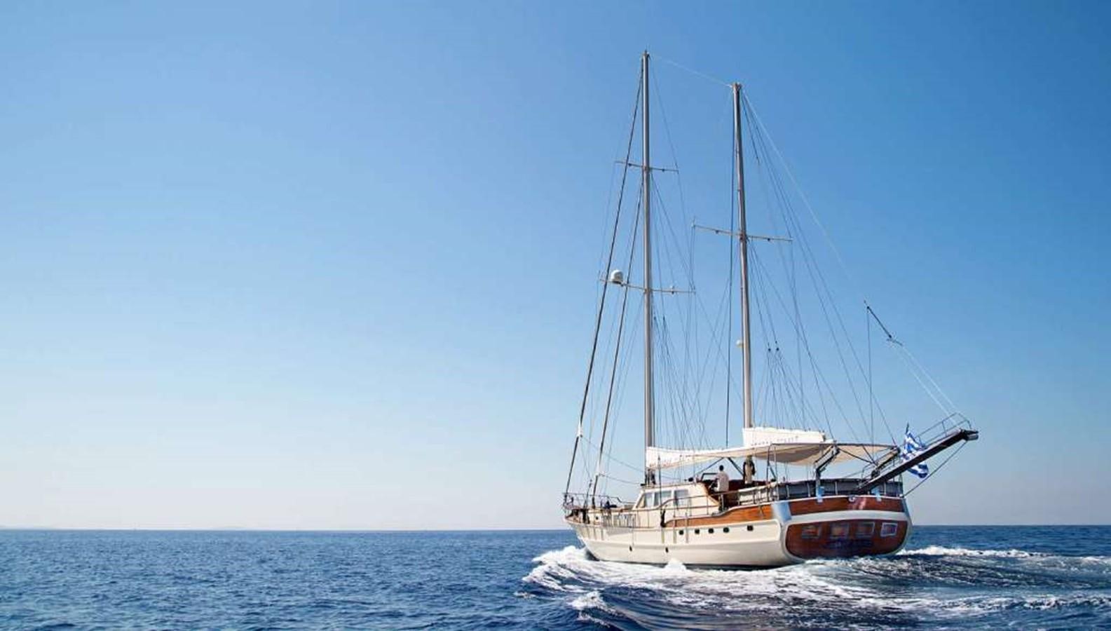 a boat sailing on the sea aboard MEIN SCHATZ Yacht for Charter