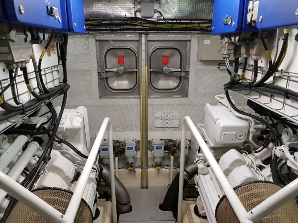 a close-up of a machine aboard BLUE DEEP Yacht for Sale