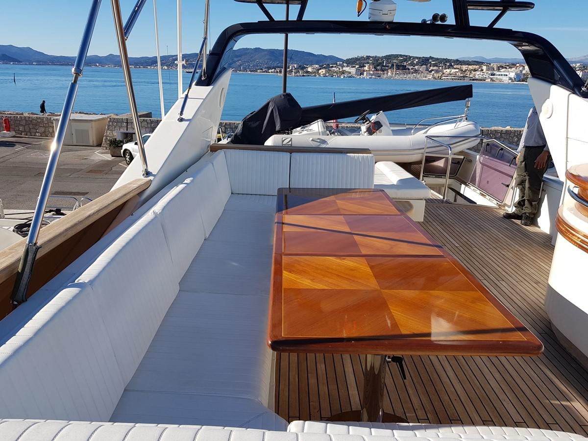 a boat on the water aboard BLUE DEEP Yacht for Sale