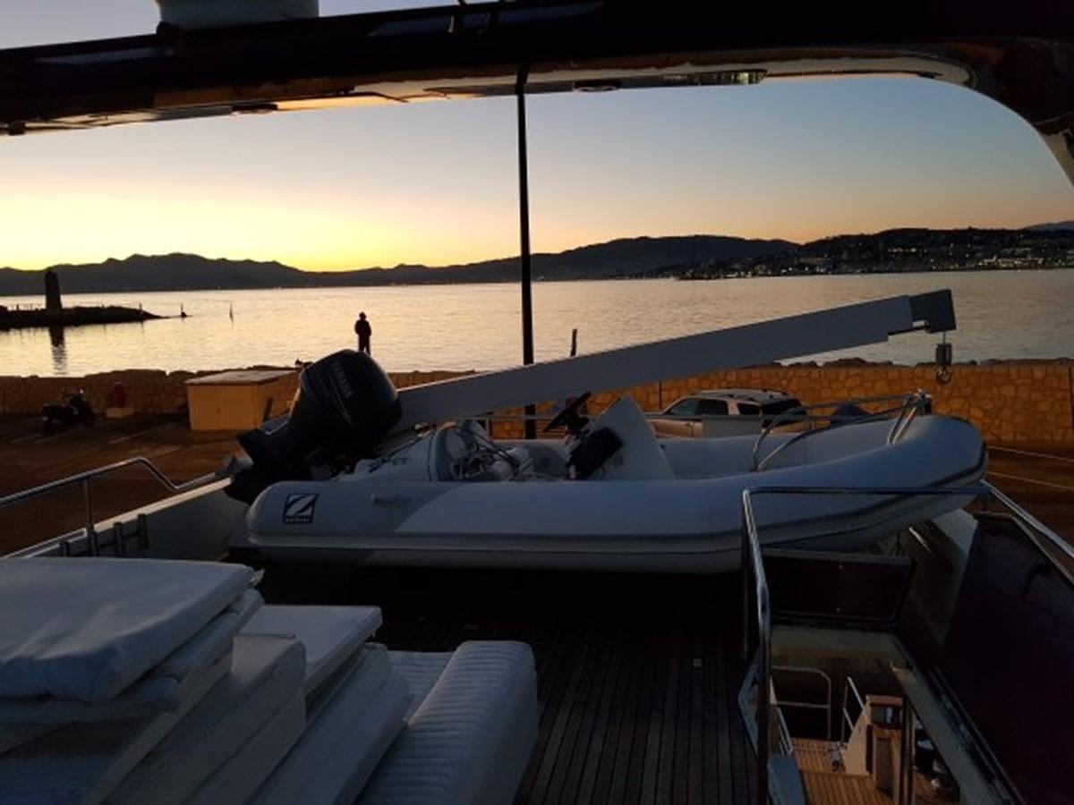 a boat on the water aboard BLUE DEEP Yacht for Sale