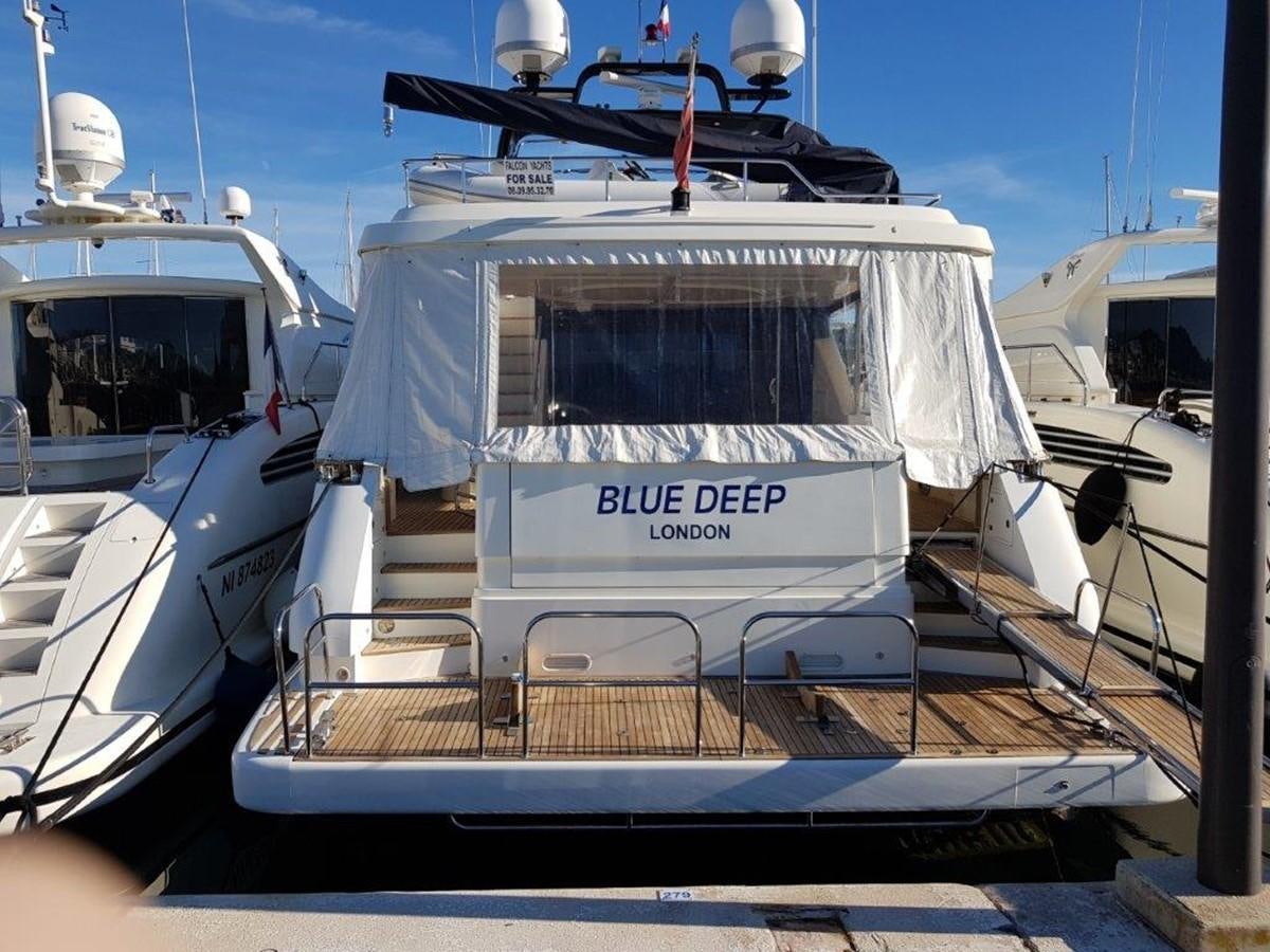 a boat on the water aboard BLUE DEEP Yacht for Sale