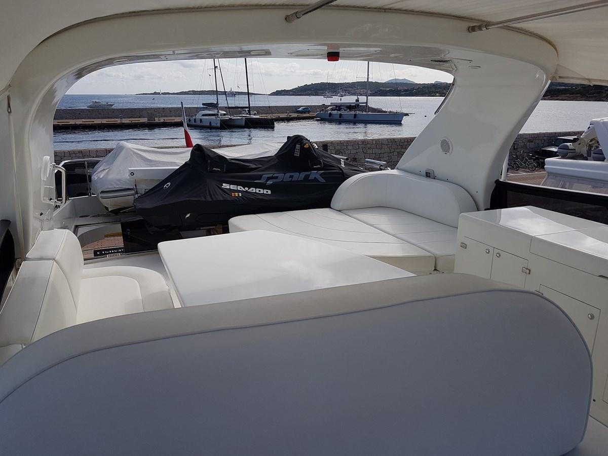 a row of boats in a harbor aboard GEMINI 3 Yacht for Sale