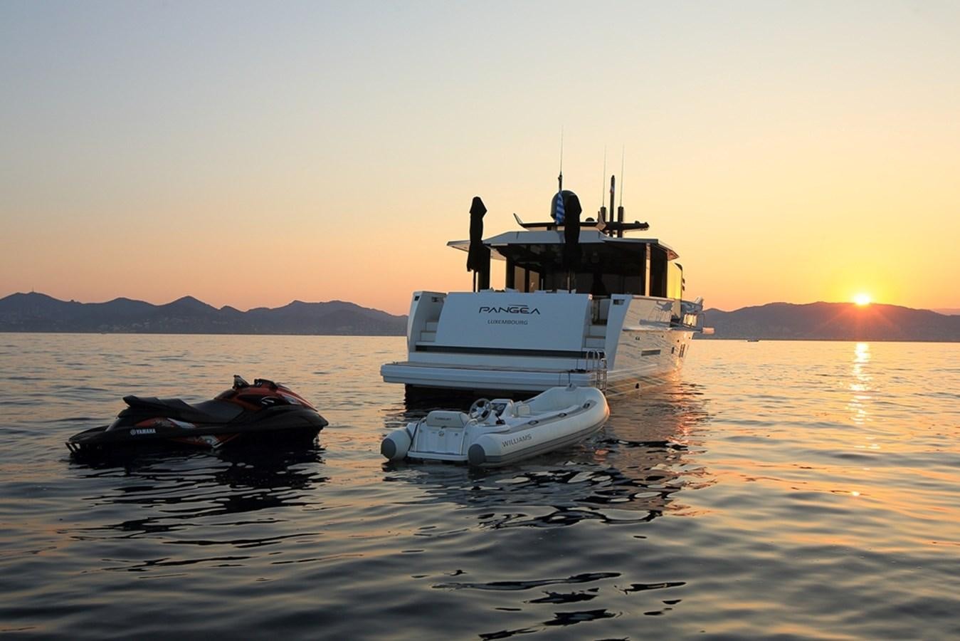 a boat on the water aboard PANGEA Yacht for Sale