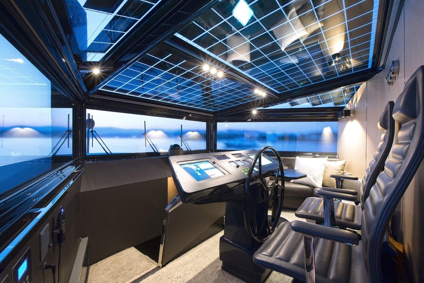 inside of a train aboard PANGEA Yacht for Sale