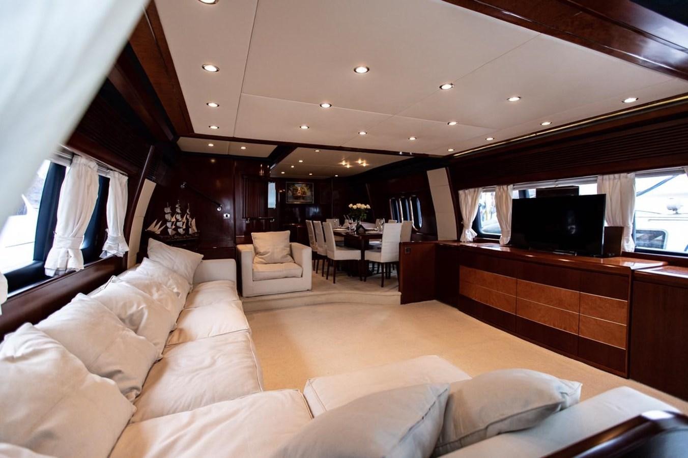 a room with a bed and a television aboard PRINCESS 25 M Yacht for Sale