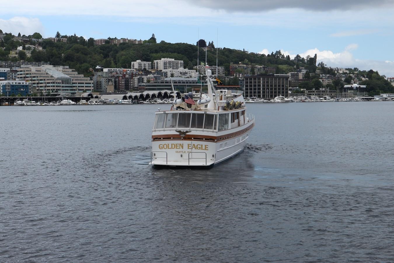 a boat in the water aboard GOLDEN EAGLE Yacht for Sale