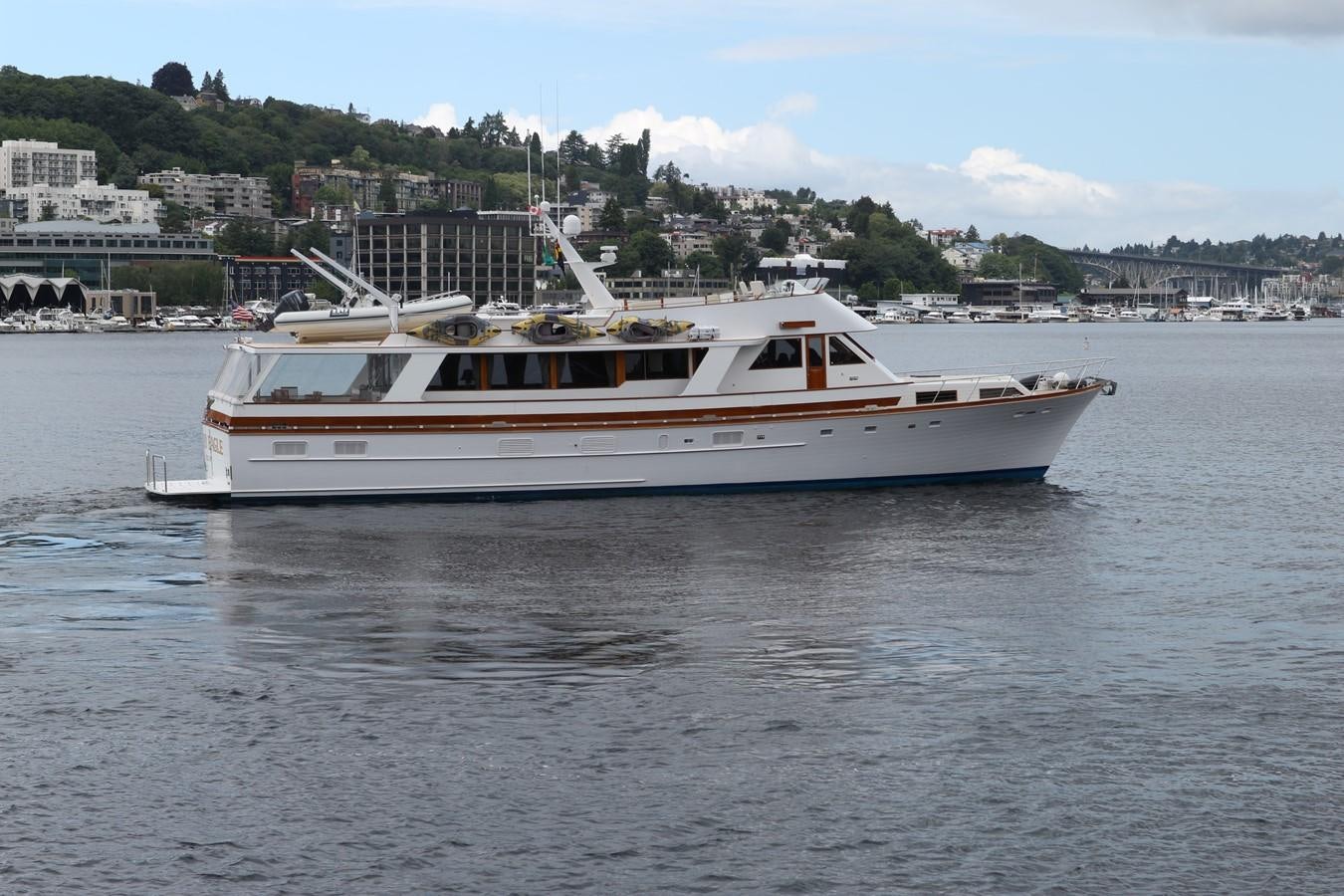 a boat in the water aboard GOLDEN EAGLE Yacht for Sale