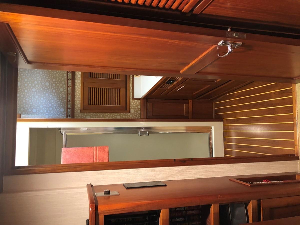 a room with a counter and a window aboard GOLDEN EAGLE Yacht for Sale