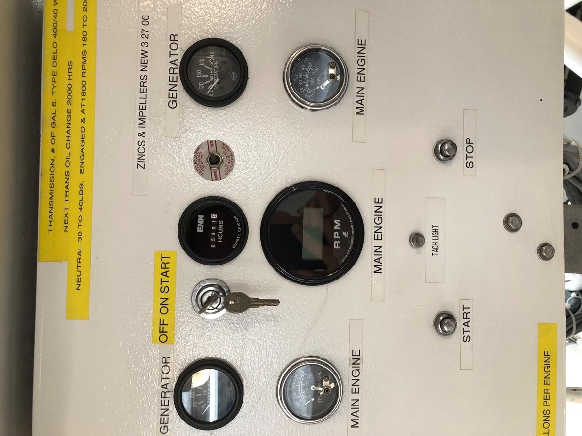 a white box with black circles aboard GOLDEN EAGLE Yacht for Sale