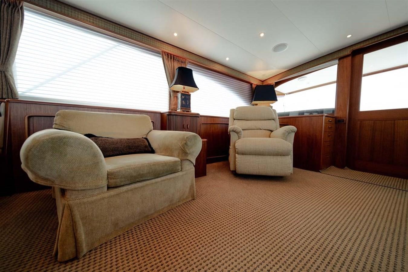 a living room with two couches aboard SILKY Yacht for Sale
