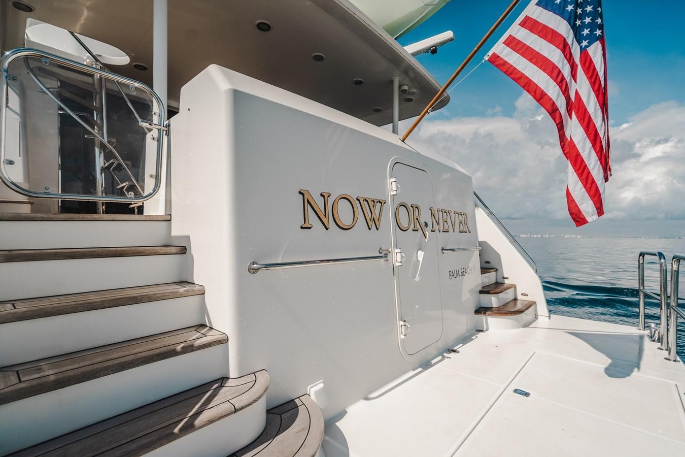 text aboard NOW OR NEVER Yacht for Sale