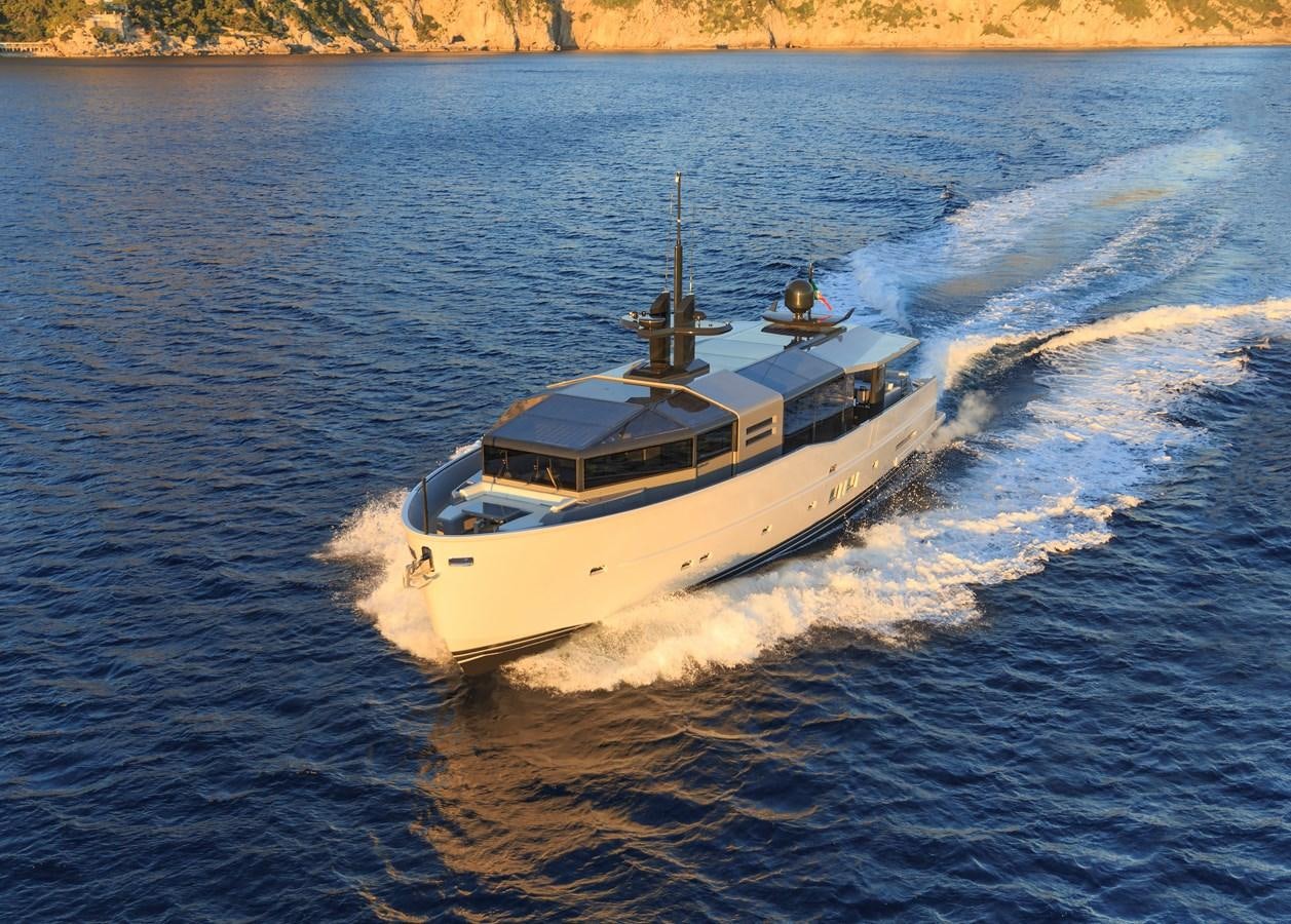 a boat on the water aboard ARCADIA A85 Yacht for Sale