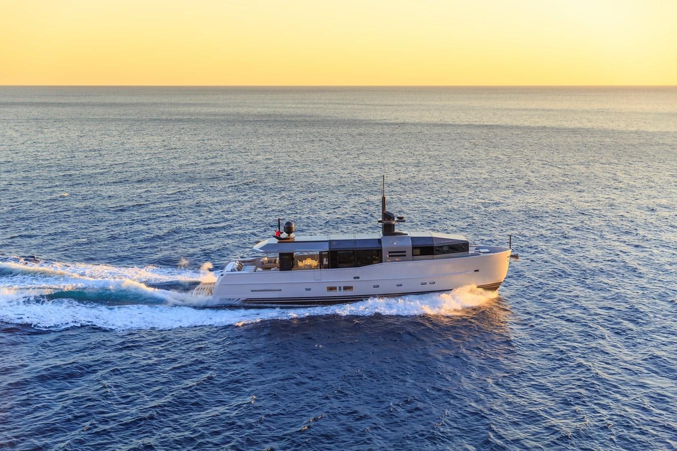 a boat on the water aboard ARCADIA A85 Yacht for Sale