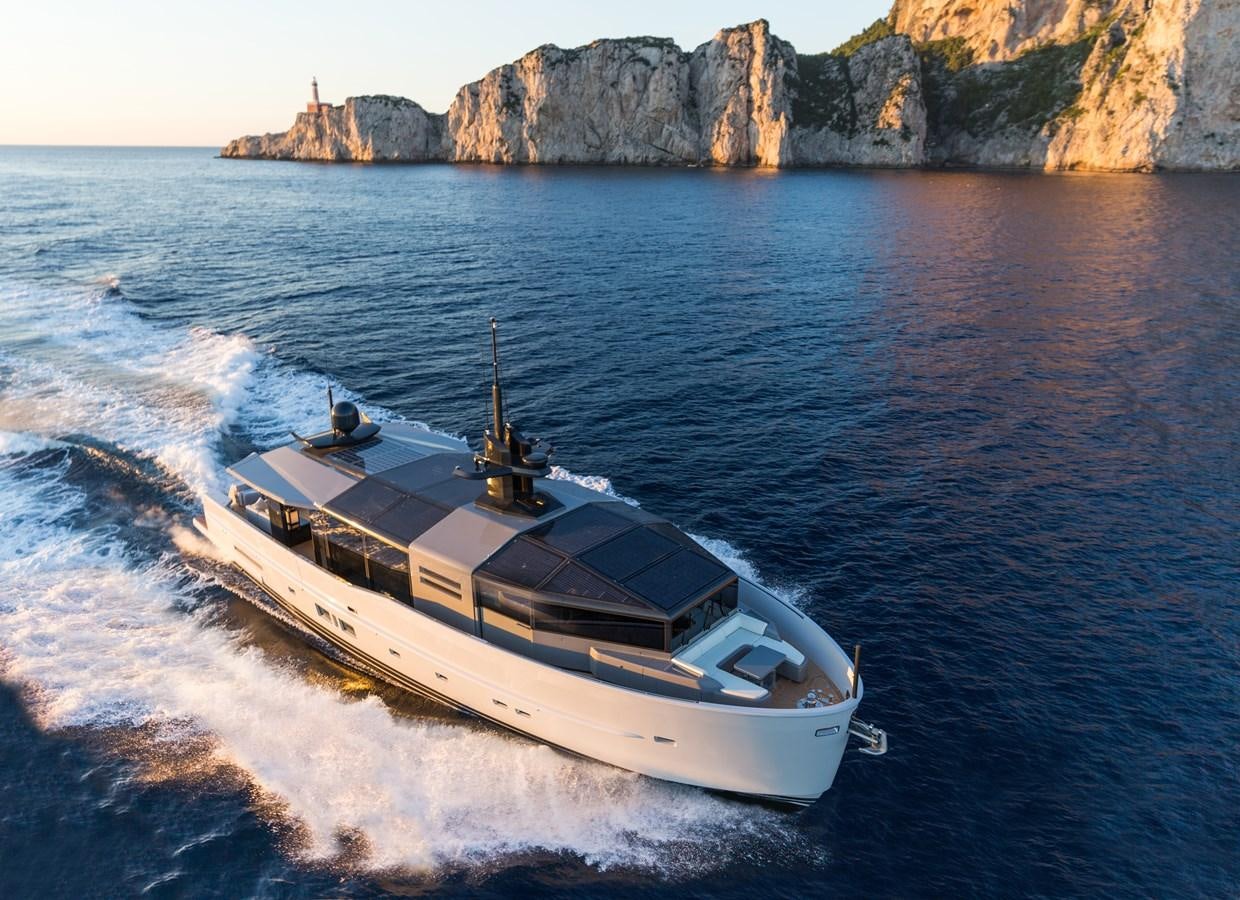 a boat on the water aboard ARCADIA A85 Yacht for Sale