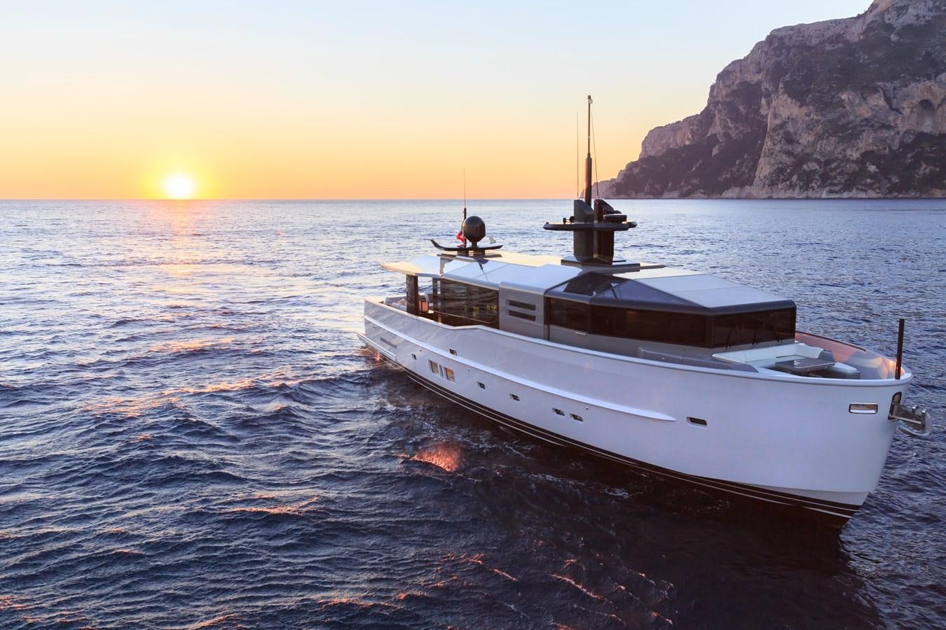 a boat on the water aboard ARCADIA A85 Yacht for Sale