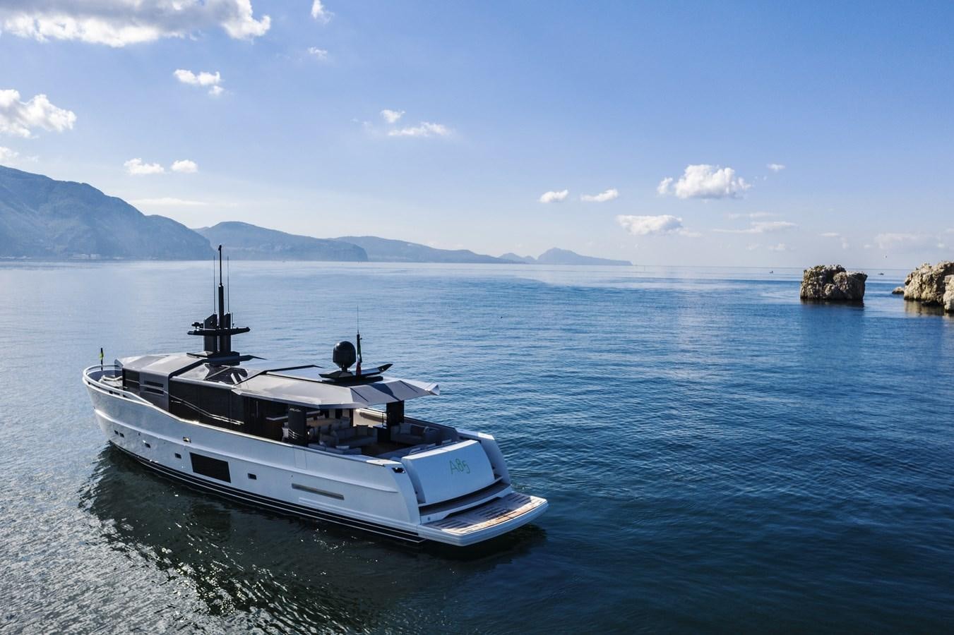 a boat on the water aboard ARCADIA A85 Yacht for Sale
