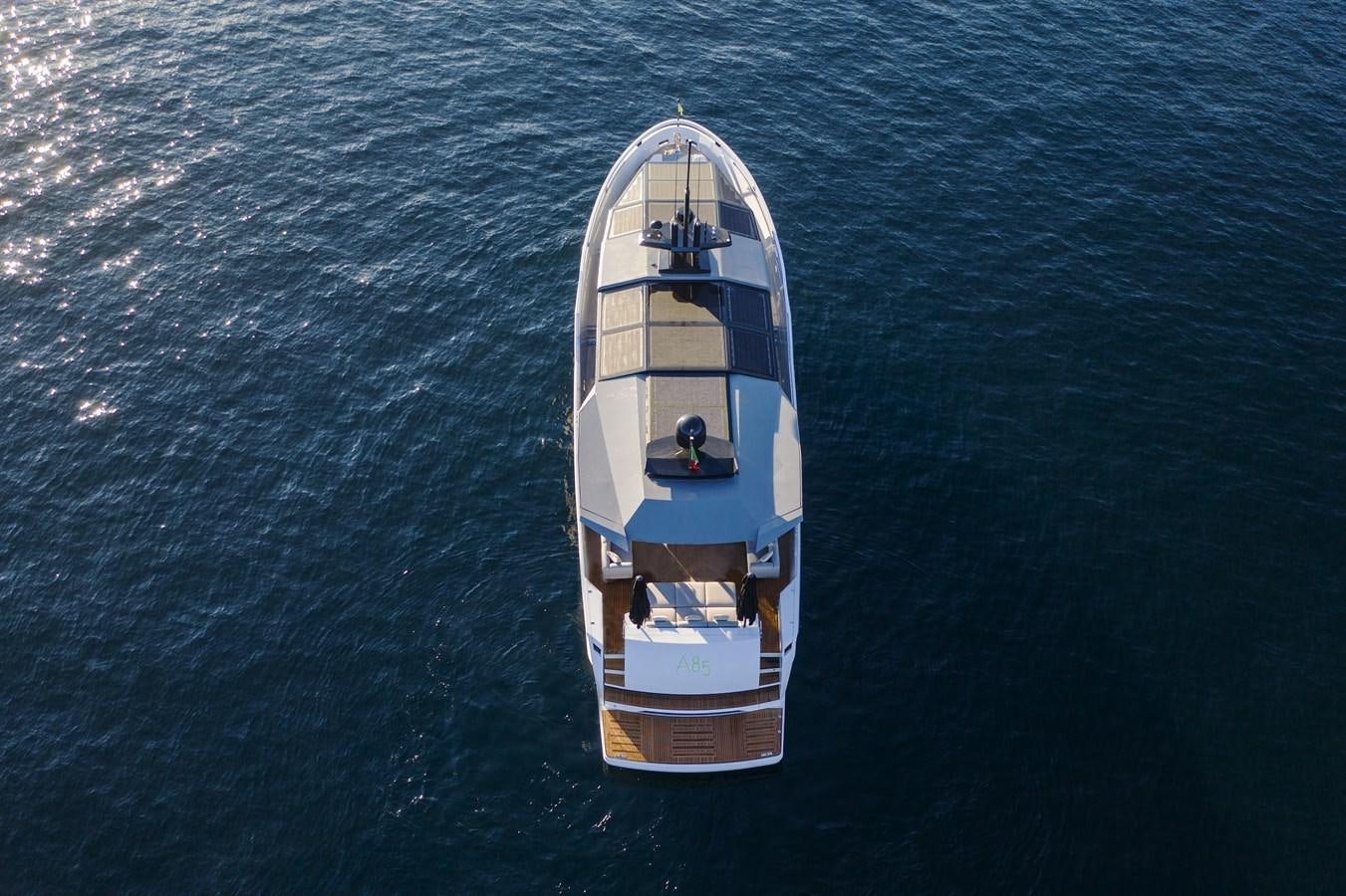 a person in a boat aboard ARCADIA A85 Yacht for Sale