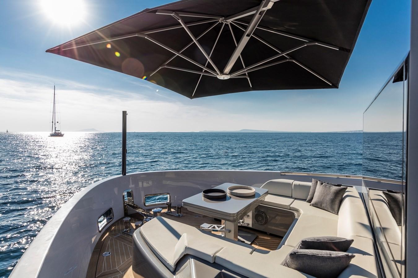 a boat on the water aboard ARCADIA A85 Yacht for Sale