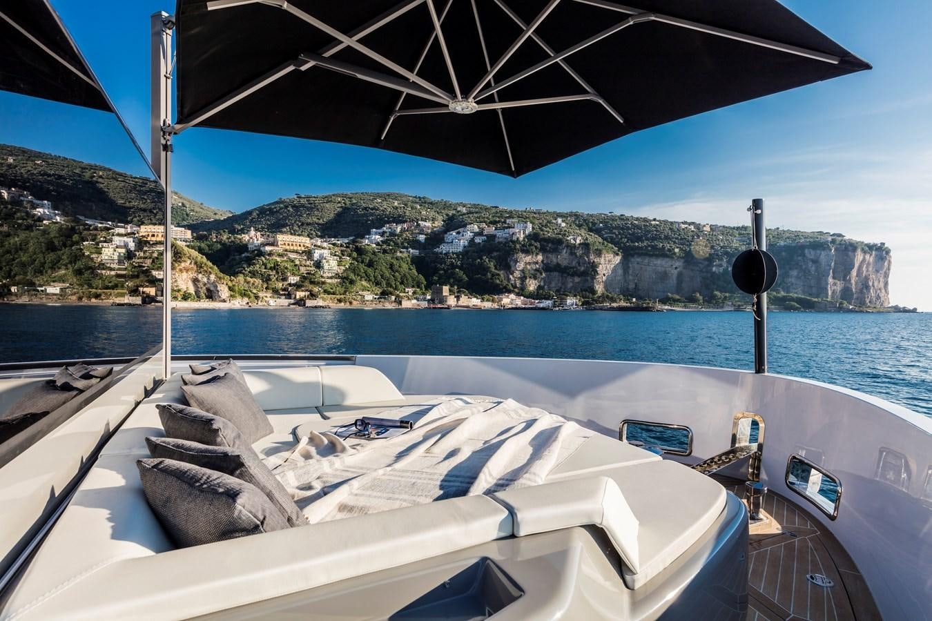 a large pool of water aboard ARCADIA A85 Yacht for Sale