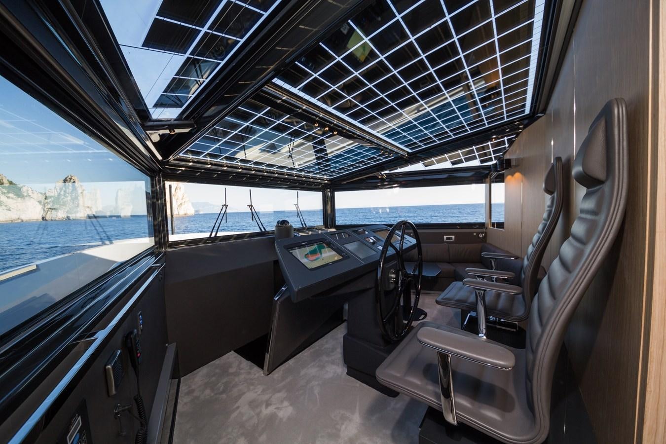 inside of a train aboard ARCADIA A85 Yacht for Sale