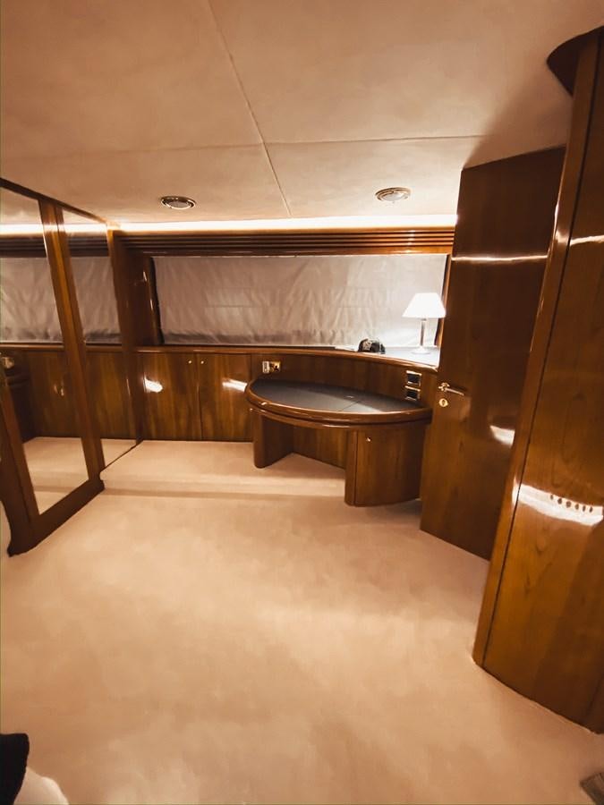 a bathroom with a sink and a mirror aboard HELENA Yacht for Sale