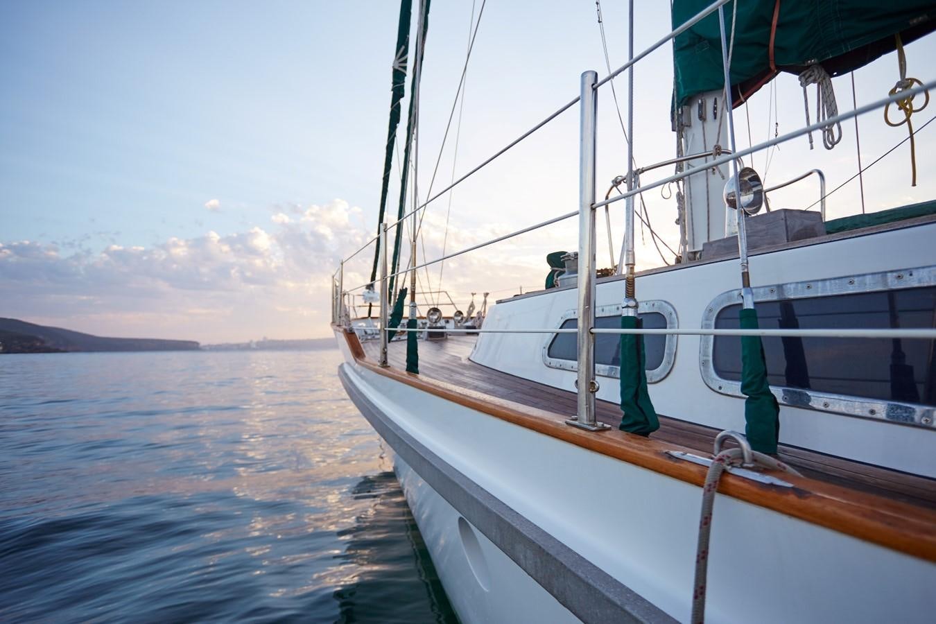 a boat on the water aboard SLOW DANCE Yacht for Sale