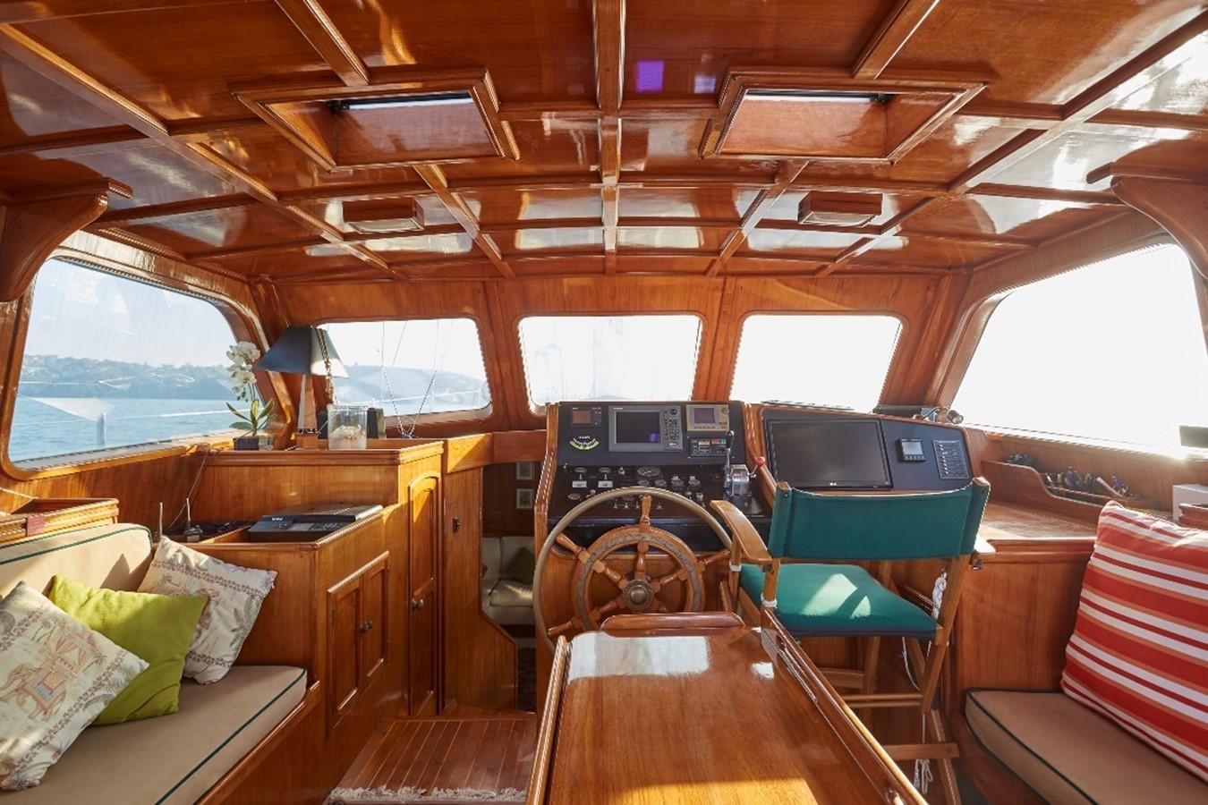 inside of a boat aboard SLOW DANCE Yacht for Sale