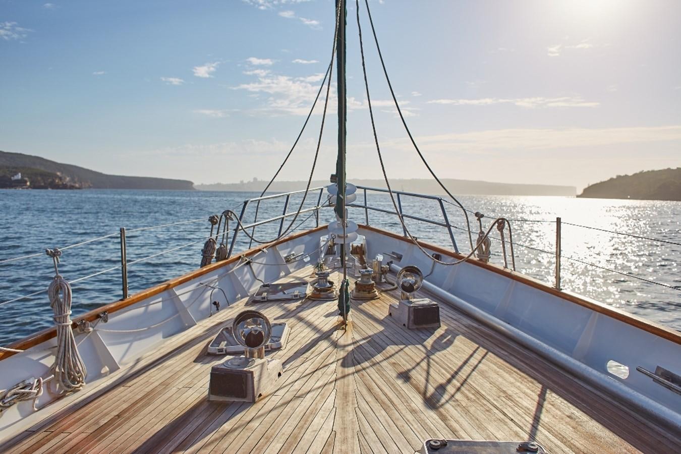 a boat on the water aboard SLOW DANCE Yacht for Sale