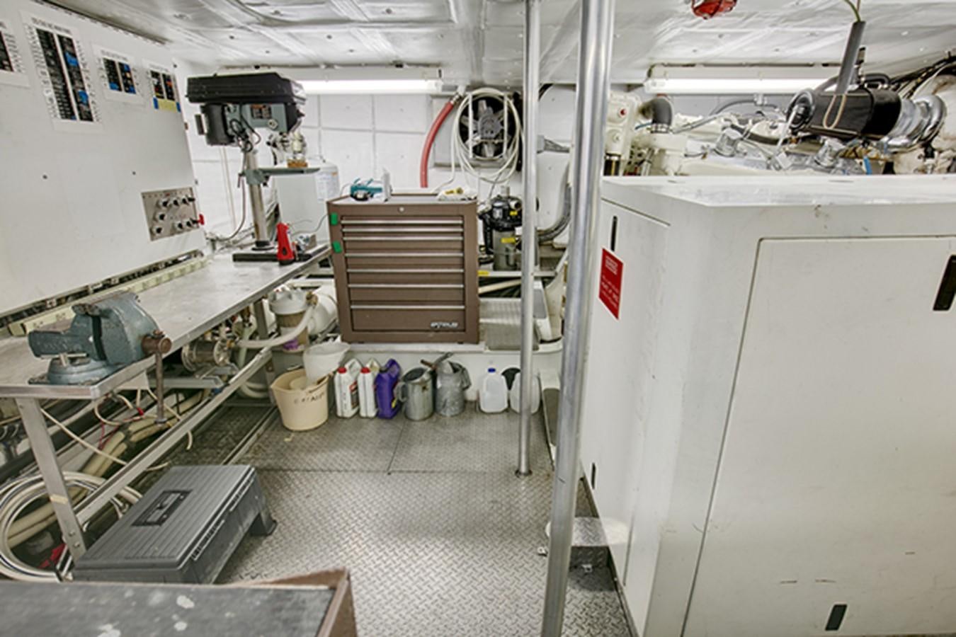 a room with white machines aboard EXCALIBUR Yacht for Sale