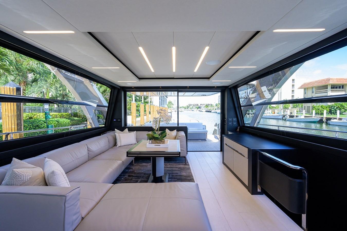 inside of a car aboard ON THE MOVE Yacht for Sale