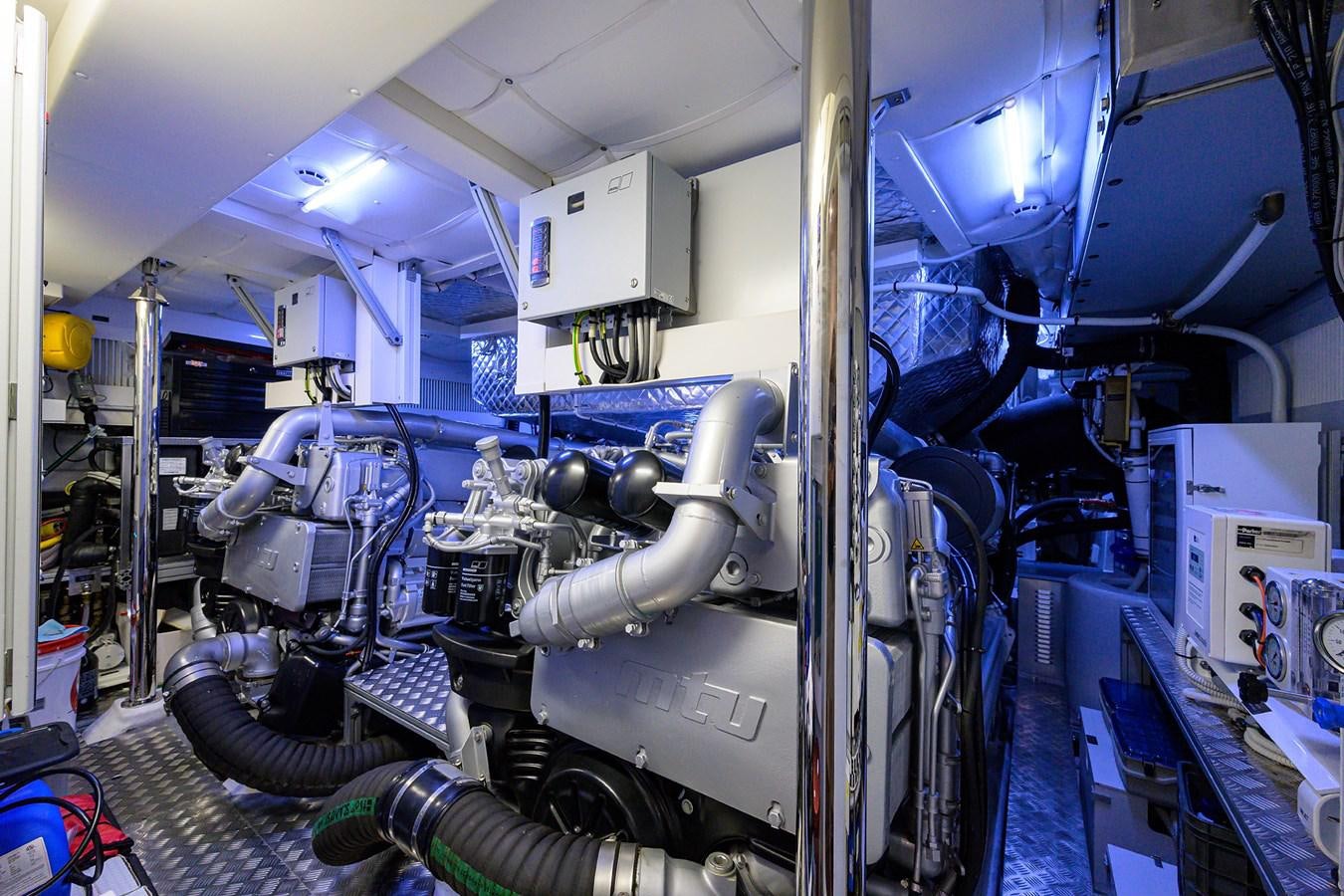 a machine in a room aboard ON THE MOVE Yacht for Sale