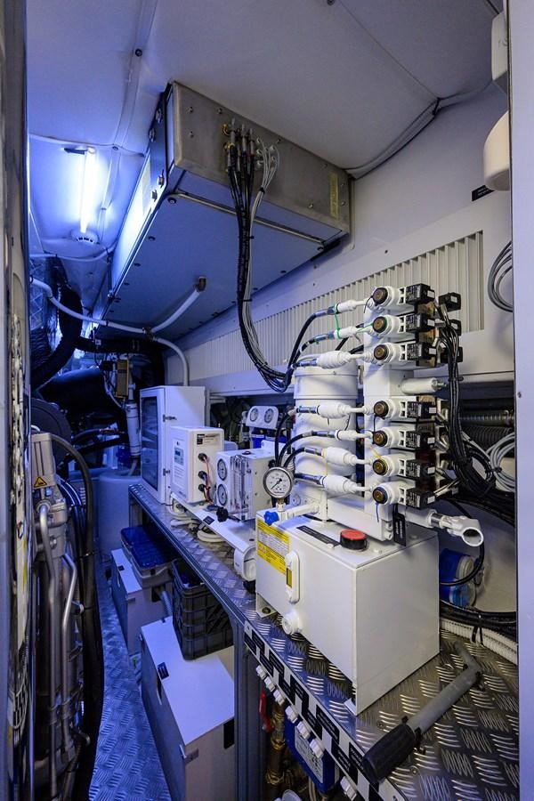 a room with machinery aboard ON THE MOVE Yacht for Sale