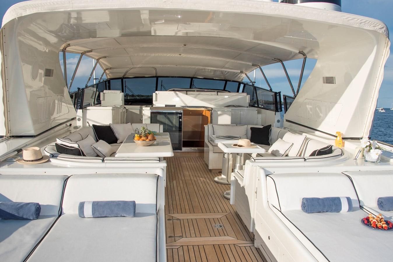 inside of a space ship aboard TAKE OFF Yacht for Sale