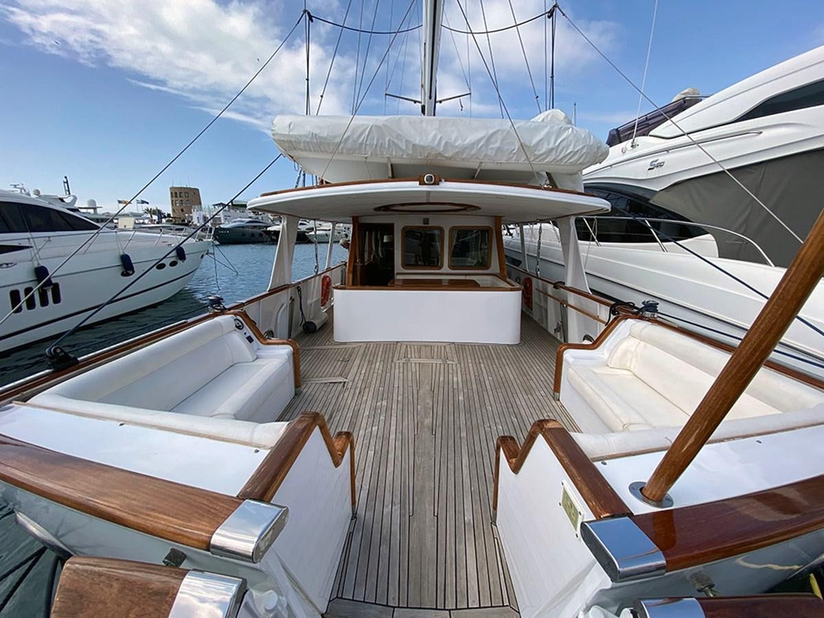 a boat on the water aboard COLUMBUS OF LYMINGTON Yacht for Sale