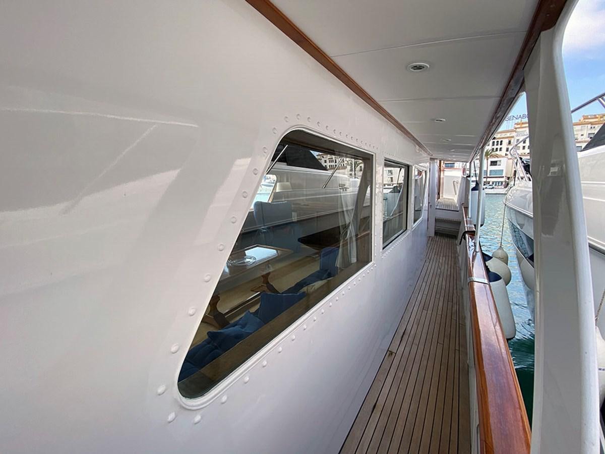 a train is parked on the platform aboard COLUMBUS OF LYMINGTON Yacht for Sale
