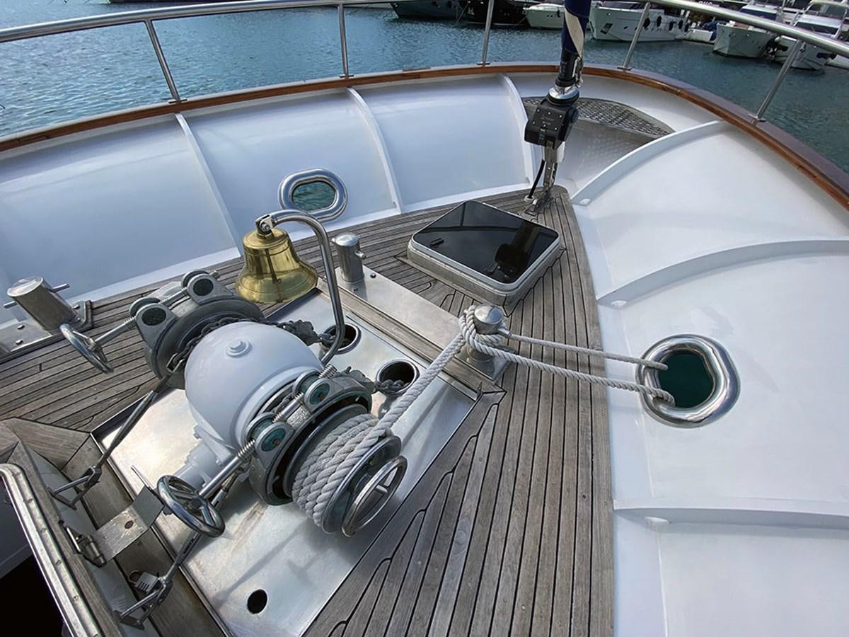 a large white and black machine aboard COLUMBUS OF LYMINGTON Yacht for Sale