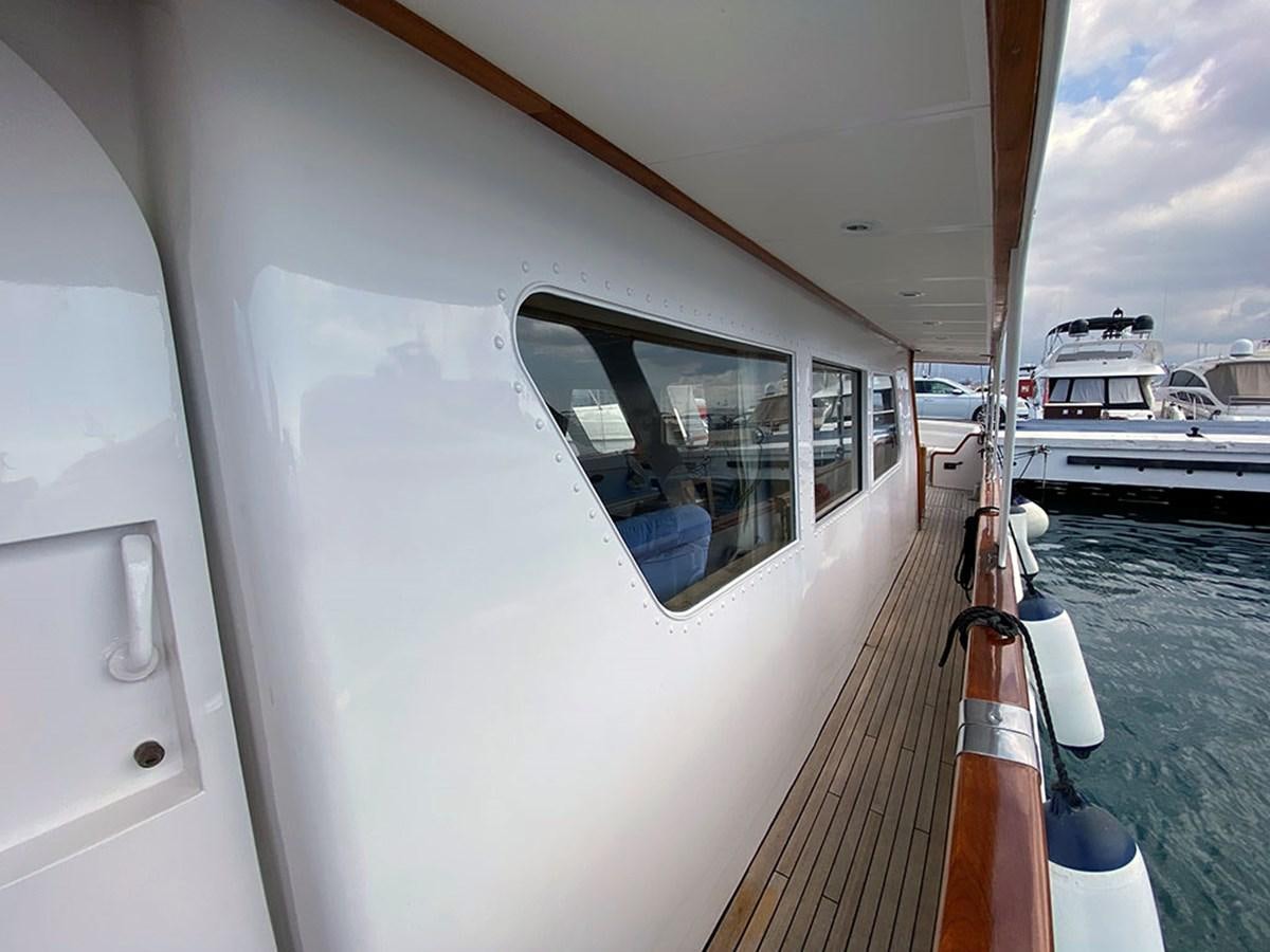 a boat on the water aboard COLUMBUS OF LYMINGTON Yacht for Sale