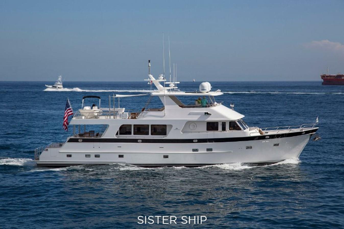 a white boat in the water aboard 820 CPMY Yacht for Sale
