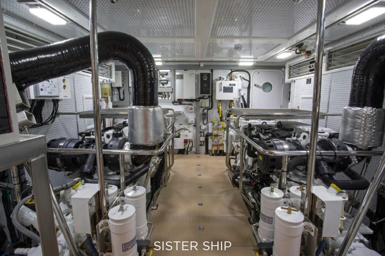 a room with machinery aboard 820 CPMY Yacht for Sale